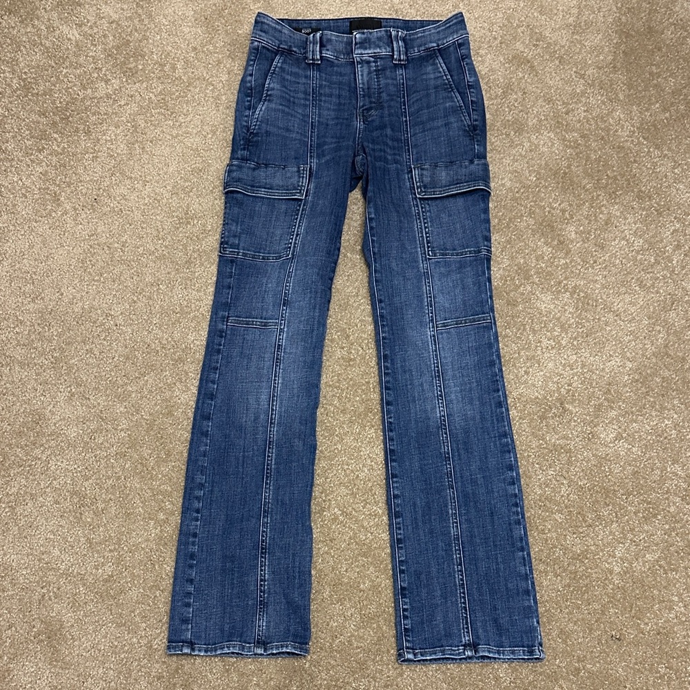 Women’s Dark Blue Cargo-Style Jeans